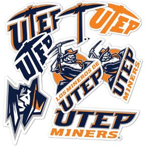Desert Cactus The University of Texas at El Paso Stickers Sticker UTEP Miners Vinyl Decals Laptop Water Bottle Car Scrapbook T2 (Type 2)
