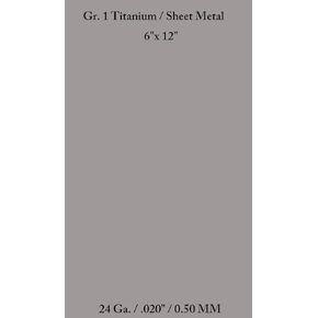 التيتانيوم الصفائح المعدنية غرام. واحد / 24 جيجا 6 × 12 بوصة in Kuwait