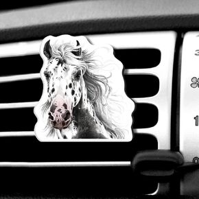 WIRESTER Fresh Scented Car Air Freshener Vent Clip, Decorative Accessories, Interior Decoration for Cars - Appaloosa Horse