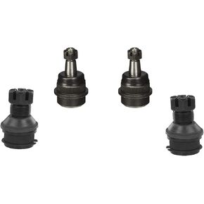 PartsW - 4 Pc Suspension Kit For Jeep Wrangler 1987-2017 All Models/Cherokee 1984-2001/ Grand Cherokee 1993-2004/ Wagoneer 1984-1990 + More Upper & Lower Ball Joints