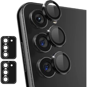 (2 Set for Samsung Galaxy S23 FE Camera Lens Protector, Scratch-Resistant HD Clarity Ultra-Thin 9H Tempered Glass with Aluminum Edging, Individual Metal Lens Cover (Color)
