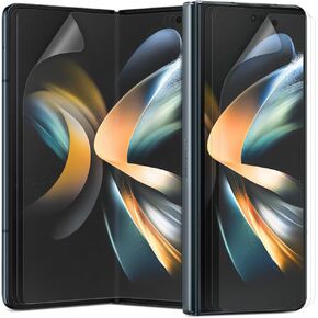 [3+3 Pack] for Samsung Galaxy Z Fold 3 5G, EPU+TPU Anti-Glare Matte Screen Protector, 3 Pack Inside + 3 Pack Front, Anti-Fingerprint, Self-Healing, Bubble Free Easy Installation with Alignment