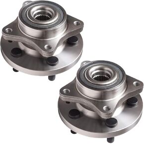 515067 x2 Front Wheel Bearing and Hub Assembly Compatible With 2005-2009 Land Rover LR3, 2010-2013 LR4, 2006-2013 Range Rover Sport [5 Lug Hub]