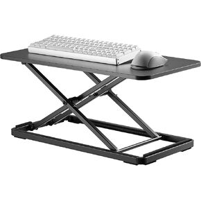 Mount Plus KBT10 Ultra Slim 24" Laptop, Keyboard and Mouse Stand | Sit Stand Adjustable Riser for Standing Desks | Lifts Up to 15.6 inches in Height | 5 Height Levels Riser
