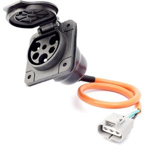 ST-031016-PZ Electric Golf Cart Charger Receptacles Head Replacement for Evolution for Powersports for Advanced EV for Aetric and More Cart Charger Port for 3 Pin Charge Cable 30A 110V-220V