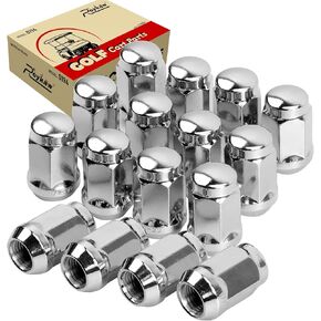 Roykaw Golf Cart Wheel Lug Nuts for EZGO & Club Car, Size 1/2''-20, 16 Pieces