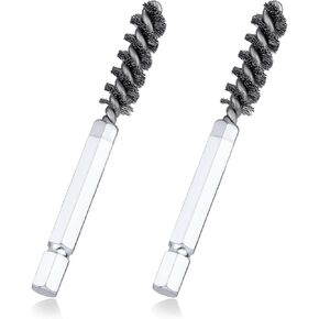 AIEX 2pcs Golf Clubs Head Hosel Brush, Golf Club Hosel Brush Stainless Steel Bore Brush Golf Club Wire Brush Cleaner Golf Club Brush Tool Electric Drill Wire Brush