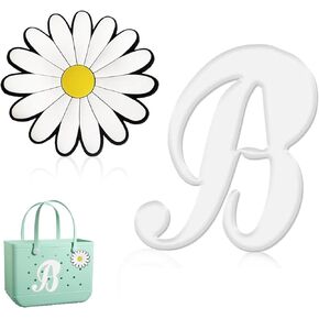 2Pcs Letter Charms for Bogg Bag, Bogg Bag Accessories Charm Decorative Alphabet Insert Charms Compatible for Handbag Beach Tote Bag Simple Modern Rubber Tote Bag Charms