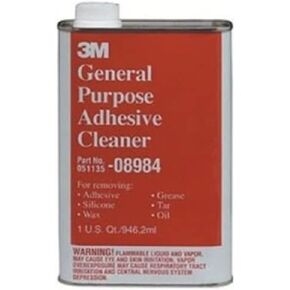 3M 08984 General Purpose Adhesive Remover & Cleaner, Quart, 6-Pack