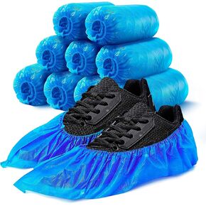 100Pcs Shoe Protector Disposable Shoe Covers for Indoors - Non Slip Shoe Covers Shoe Booties Protectors for Rain Outdoor Waterproof Shoe Covers - 50Pairs White Shoe Booties Disposable for Walking Boot