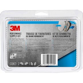 3M Performance Supply Kit, Contains 1 Pair of Cartridges & 2 Pairs of P95 Filters, Replacement Cartridges for 3M 6000 Series, For Paint Project, Use With Any 3M Bayonet Mount Respirator (6022P1-DC)