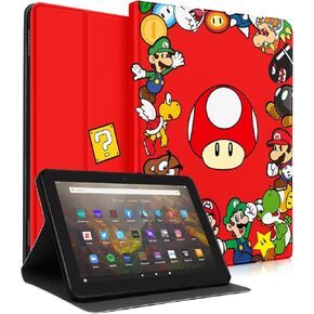 Trendy Fun Case for Amazon Fire HD 10 (11th 2021,13th 2023)/ HD 10 Plus 2021 10.1" Cute Cartoon Kawaii Smart Covers for Boys Girls Kids Teens Cool Pattern Design Stand Folio for Fire 10.1 inch,RedMogu