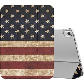 MoKo for iPad 10th Generation Case 2022, Slim Stand Hard PC Translucent Back Shell Smart Cover Case for iPad 10th Gen 10.9 inch 2022, Support Touch ID, Auto Wake/Sleep, Brown