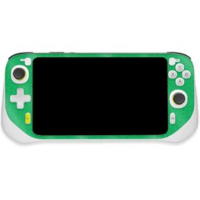MightySkins Glossy Glitter Skin Compatible with Logitech G Cloud Gaming Handheld - Solid Green | Protective, Durable High-Gloss Glitter Finish | Easy to Apply | Made in The USA