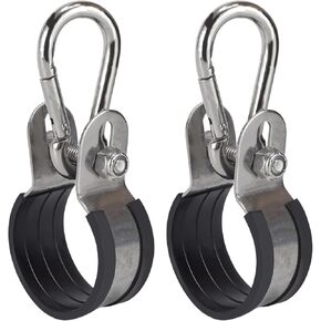 Hanger Bracket Assembly Stainless Steel Airpower Line Clamp for 3-in-1 Wrap Air Hose Lines for Tractor Trailer Semi Truck, 2 Pack