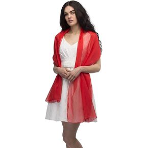 TMS Soft Chiffon Scarf Sheer for Women Cover up Shrug Shawls Beach Wraps Party Scarves