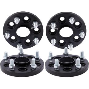 DCVAMOUS 4PC Black 5x115 Hubcentric Wheel Spacers 1 Inch 12x1.5 Studs 70.3 Bore Compatible with Chevy Cadi-llac Bui-ck 5 Lug 2000-2013 Impala | 2016-2024 Malibu | 2018-2024 Equinox | 1992-2002 Eldorao