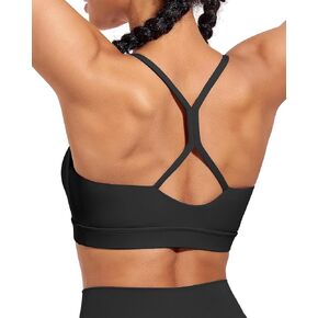 XUNYU Womens Push Up Sports Bra Strappy Square Neck Workcout Tank Tops Built in Bras Support Crop Yoga Top Cross Back