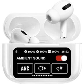 سماعات أذن لاسلكية بلوتوث 5.3 - سماعات أذن داخل الأذن بخاصية إلغاء الضوضاء ENC مع علبة شحن لاسلكية، شاشة LED، سماعات أذن بجهير عميق مع ميكروفون مدمج من الجيل الخامس in Kuwait