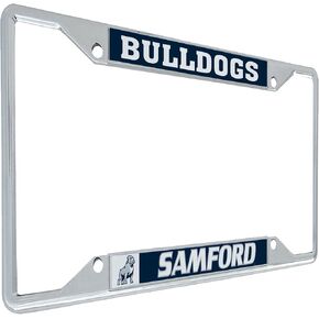 Desert Cactus Samford University Bulldogs Metal License Plate Frame for Front or Back of Car Officially Licensed (Mascot)