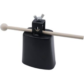 CashBeat 4" Steel Cowbell, 4inch Hand Percussion Instrument with Handle & Stick, Loud Noise Maker for Drum Set, Sporting Events, Concerts & Weddings, Easy to Mount, Clear Tapping Sound