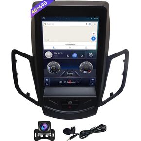 Car Radio for Ford Fiesta 2008-2019 with Wireless Carplay Android Auto 9.7'' Touchscreen Support WIFI GPS Navigation Backup Camera FM/RDS Radio Multimedia Player Headunit