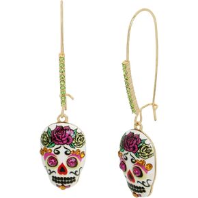 Betsey Johnson Womens Sugar Skull Dangle Earrings in Kuwait