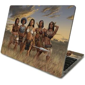 MightySkins Skin Compatible with Samsung Chromebook 4 (2021) 11.6" - African Queens | Protective, Durable, and Unique Vinyl Decal wrap Cover | Easy to Apply and Change Styles | Made in The USA