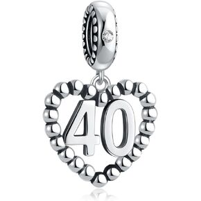 Number 1~10,15,18,16,20,21,30,40,50,55,60,70 Heart Birthday Charms Sports Number Football Charms Gifts for Women Girls Anniversary Christmas