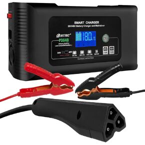 Golf Cart Battery Charger, 48V 13A and 36V 18A Trickle Battery Charger, 48 Volt Golf Cart Charger, 18-Amp Smart Charger, Lithium, LiFePO4, Lead-Acid AGM/Gel/SLA, EZGO RXV&TXT