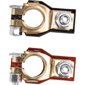 Rldym Battery Terminal Connectors Set of 2 Positive and Negative 90982-05035 90982-06022 for Nissan Infiniti Toyota Lexus, Replace# 92199463&92199462 243407F000&243407F001