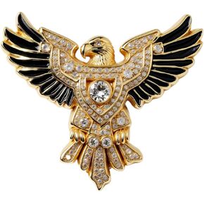 Eagle Lapel Pin | Gold Eagle Brooch | Eagle Pin 1.5"" Brooch Bird Pin
