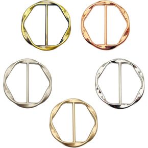 5 قطع من حلقات الوشاح المعدنية والشرائح للنساء، مشابك للقميص، حلقة للملابس، فستان، مشابك دائرية in Kuwait