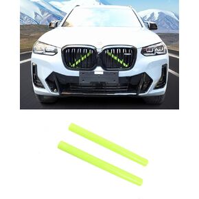 F30 شبكة أمامية، M-Sport V Brace Grille Inserts Stripes Trim متوافق مع BMW 3 Series 4 Series F30 F32 320 328i 330 335 428 435 حشوات أمامية شبكية قطعتين (أخضر)