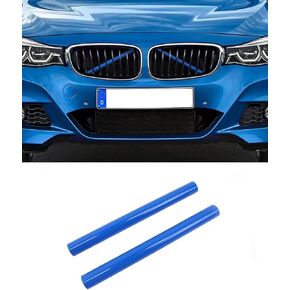 F30 Front Grille Trim, M-Sport V Brace Grille Inserts Stripes Trim Compatible with BMW 3 Series 4 Series F30 F32 320 328i 330 335 428 435 Front Grille Inserts 2pcs (GREEN)