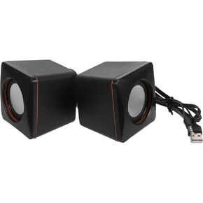 HOMSFOU 1 Pair Portable Speaker Computer Speakers for Music Speaker Desk Stand Portable USB Speaker Mini USB Computer Speaker USB Powered Speaker Music Player Laptop Small Speakers Abs