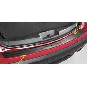 Ford OEM Factory Stock Genuine 2016 Explorer Rear Back Black Top Bumper Applique Self Adhesive Step Scuff Pad Protector Scratch Guard W Logo