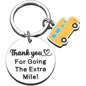 School Bus Driver Appreciation Keychain - Thank You Gifts for Bus Driver Gifts for Men Retirement Keychain Gifts for Bus Driver Graduation Birthday Gift for Kids Bus Driver Truck New Driver Keyring