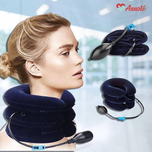 Inflatable Cervical Traction Cushion Device Neck Pain Relief at Home - Cervical Neck Traction Pillow - Neck Decompression Pillow Inflatable Cervical Collar Neck Pinched Nerve Relief in Saudi Arabia
