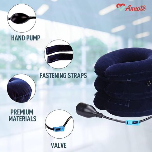 Inflatable Cervical Traction Cushion Device Neck Pain Relief at Home - Cervical Neck Traction Pillow - Neck Decompression Pillow Inflatable Cervical Collar Neck Pinched Nerve Relief in Saudi Arabia