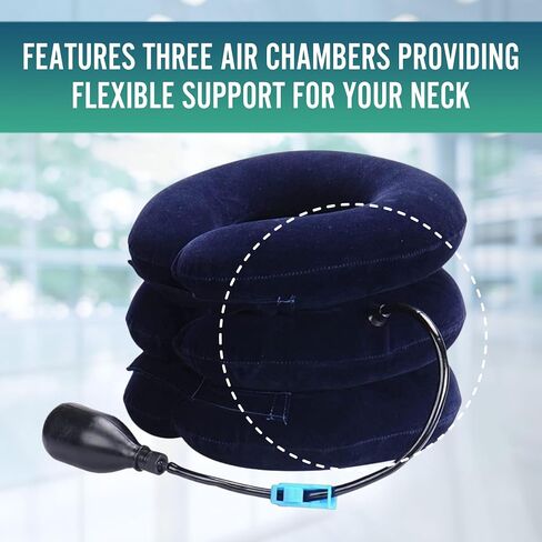 Inflatable Cervical Traction Cushion Device Neck Pain Relief at Home - Cervical Neck Traction Pillow - Neck Decompression Pillow Inflatable Cervical Collar Neck Pinched Nerve Relief in Saudi Arabia