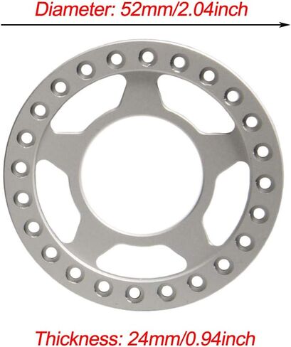MOHERO 1.9" Beadlock Wheel Rim Replacement Ring for 1/10 RC Axial SCX10 RC Crawler Car Pack of 4 (Black) in Saudi Arabia