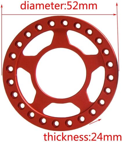 MOHERO 1.9" Beadlock Wheel Rim Replacement Ring for 1/10 RC Axial SCX10 RC Crawler Car Pack of 4 (Black) in Saudi Arabia