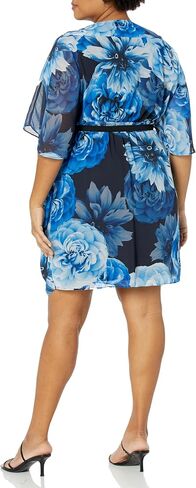 City Chic Women's Plus Size Dress Col Wrap PRT in Saudi Arabia