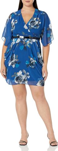 City Chic Women's Plus Size Dress Col Wrap PRT in Saudi Arabia