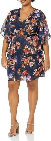 City Chic Women's Plus Size Dress Col Wrap PRT in Saudi Arabia