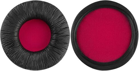 Geekria QuickFit Replacement Ear Pads for Sony MDR-V55, V500DJ Headphones Ear Cushions, Headset Earpads, Ear Cups Cover Repair Parts (Black Red) in Saudi Arabia