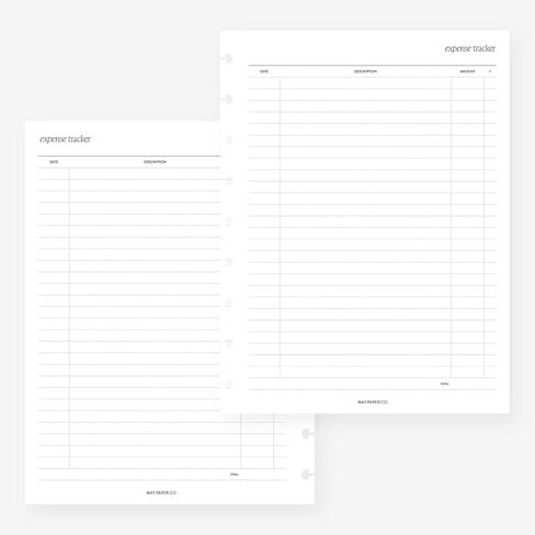 Classic Happy Planner Expense Tracker Planner Insert Agenda Refill for 9-Discs Discbound Notebook 7 x 9.25 in Saudi Arabia