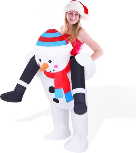 Christmas Inflatable Costume for Adults Men Women Xmas Funny Riding Costume Inflatable Suit in Saudi Arabia