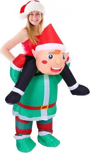 Christmas Inflatable Costume for Adults Men Women Xmas Funny Riding Costume Inflatable Suit in Saudi Arabia
